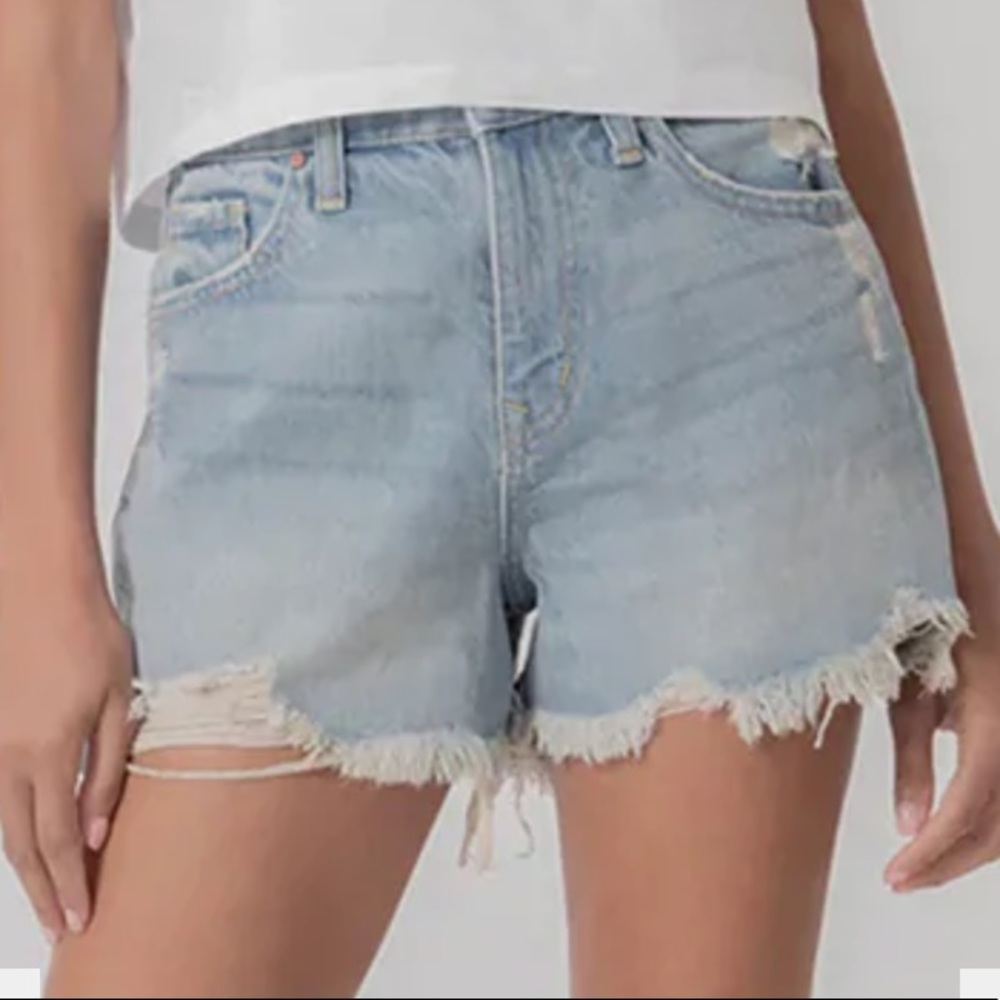 Level 99 Sunkissed Retro Shorts Distressed Cut Off Denim NWT
